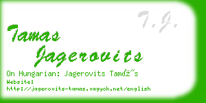 tamas jagerovits business card